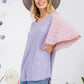 Cotton Candy Eyelet Ruffle Sleeve Top