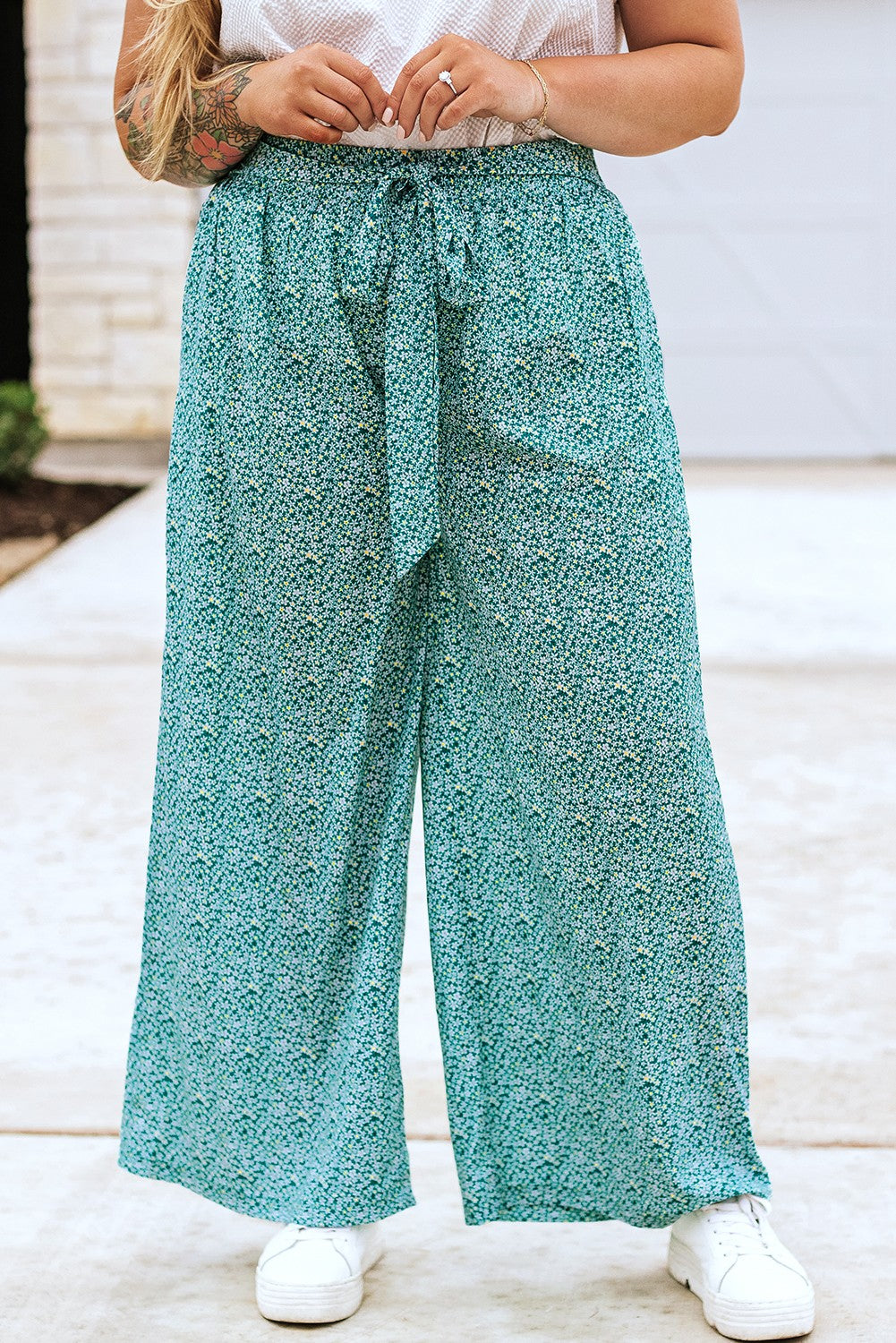 Ditsy Floral Wide Leg Pants