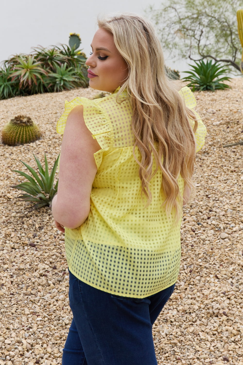 Sassy Grid Doll Top